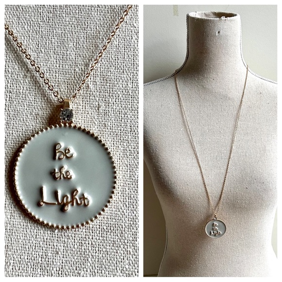 Be The Light Enamel Medallion Necklace - Picture 1 of 12